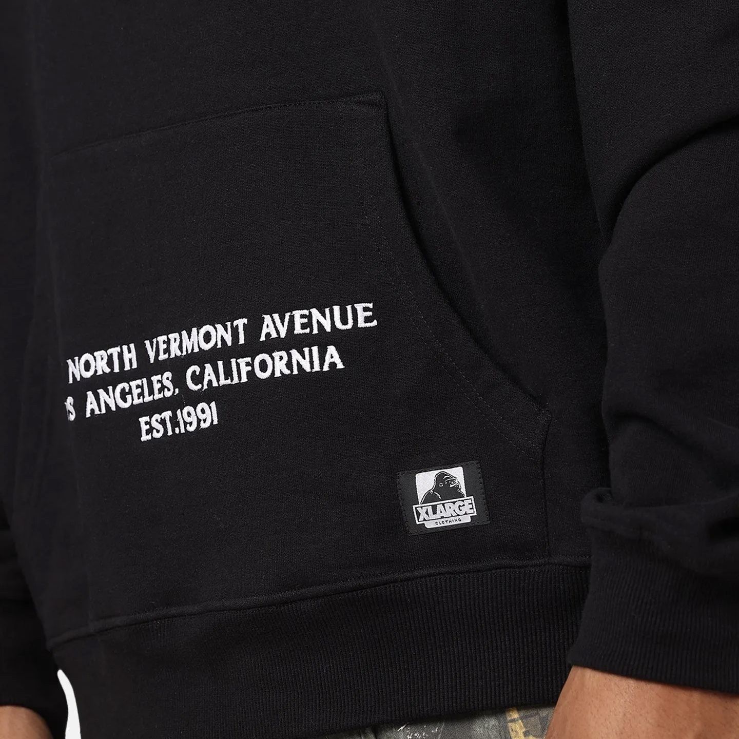 XLARGE North Vermont Dragon Hoodie 黒 裏起毛 フーディー (X