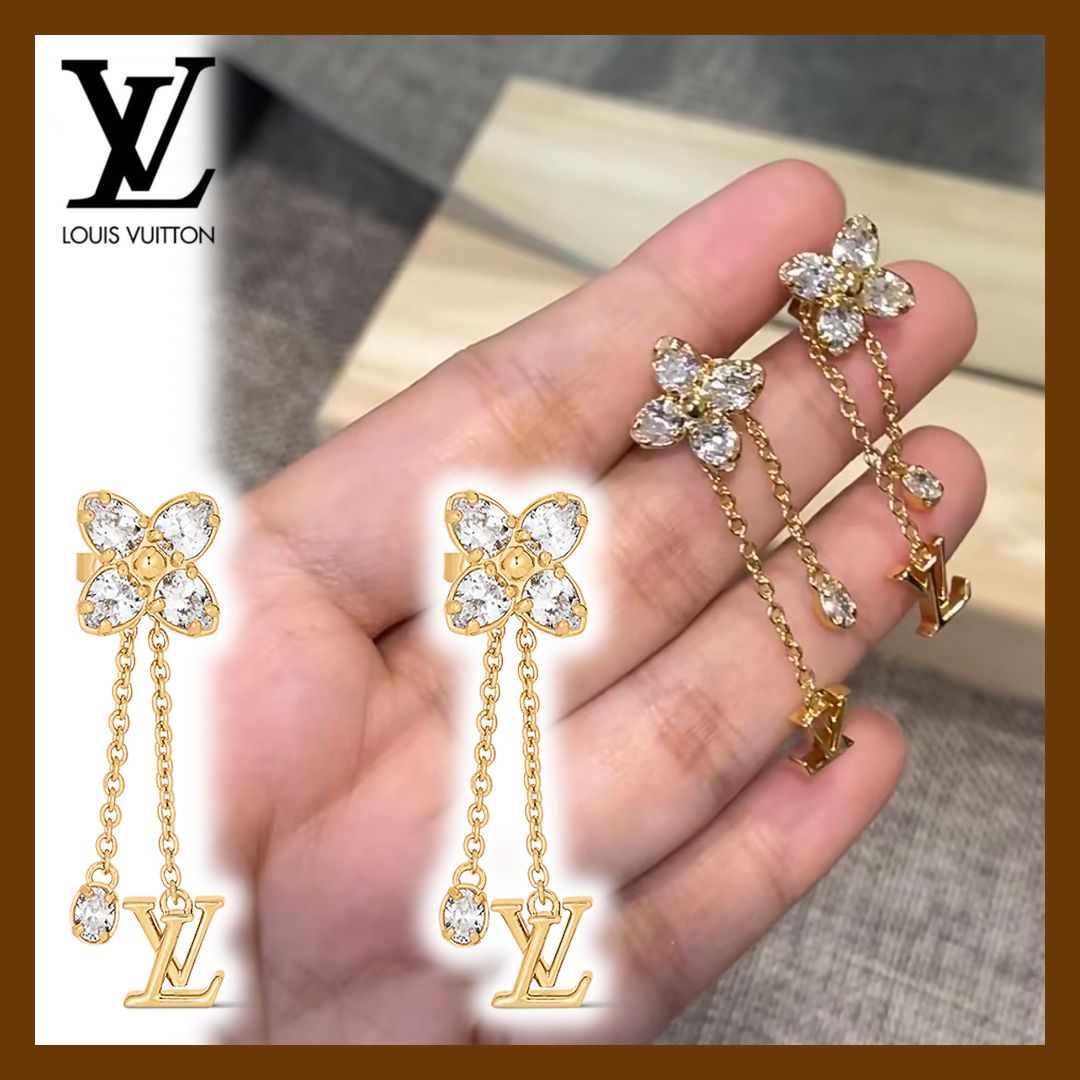 【期間限定】 華麗デザイン♡【ルイヴィトン】ピアス・LV ダズル (Louis アクセサリー