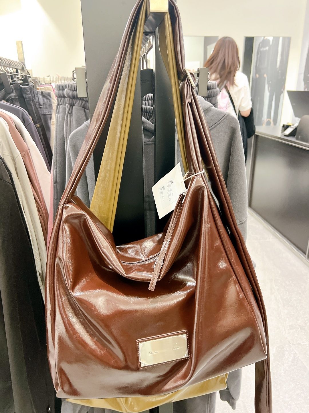 BELTED SHOULDER BAG IN BROWN – Matin Kim