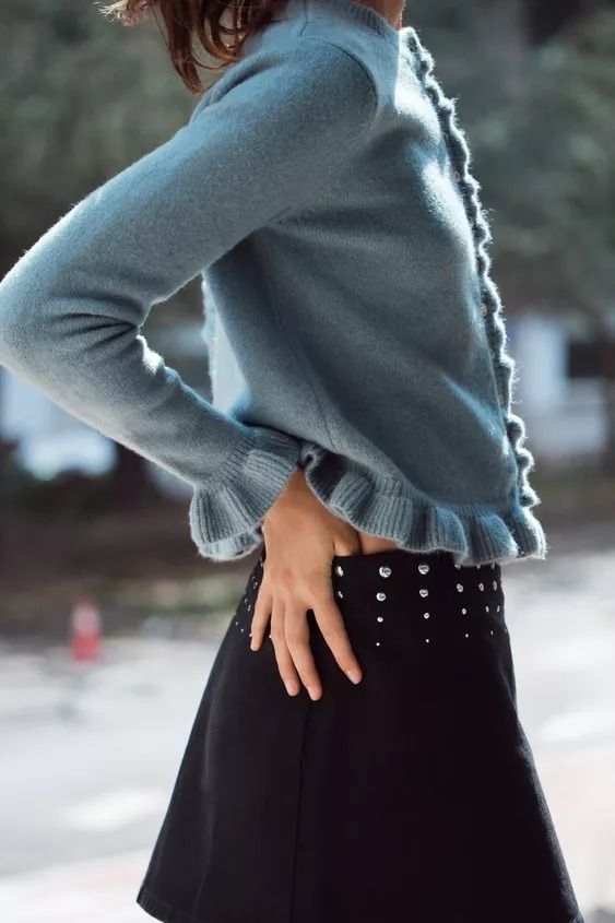 すぐ届く☆ZARA フリルニット カーディガン 要在庫確認 (ZARA