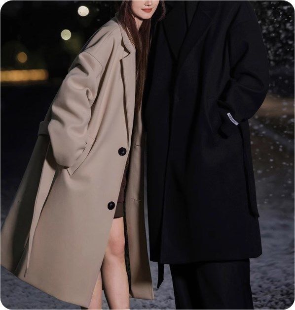 ユニセックス チェスターコート ロング カップル 韓国3色 s5981 ユニセックス チェスターコート ロング カップル 韓国3色 s5981