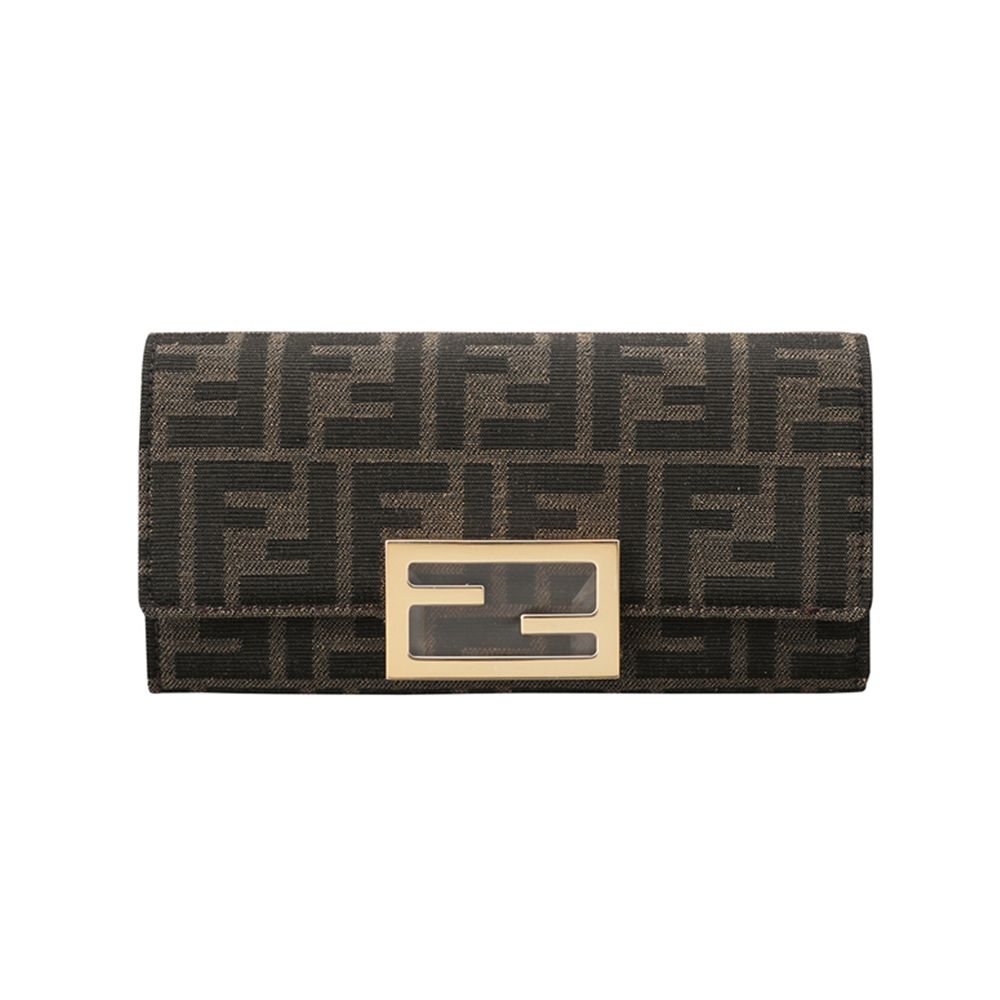 関税負担なし☆FENDI フェンディ バゲット チェーン付き長財布