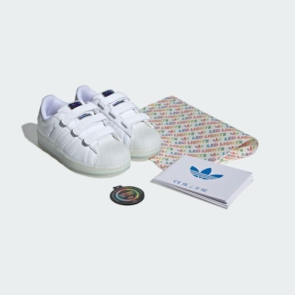 Adidas】 Superstar LED Light Comfort Closure White☆人気