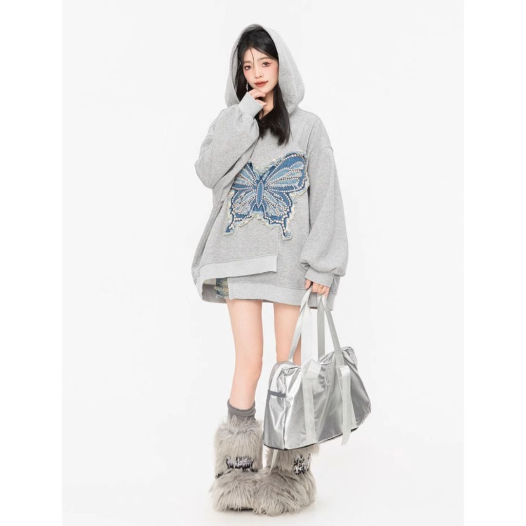 【aespa ウィンターさん】着用 KEIKO [Butterfly Loose Hoodie] aespa ウィンターさん】着用 KEIKO [Butterfly Loose Hoodie