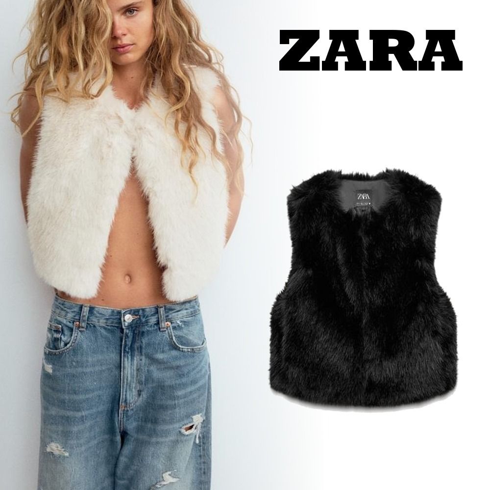 ZARA☆ショート フェイクファーベスト (ZARA/ベスト・ジレ) 111832123【BUYMA】 ZARA☆ショート フェイクファーベスト (ZARA/ベスト・ジレ) 111832123【BUYMA】