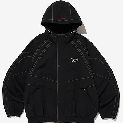 ☆レア☆》Reebok☆Rival Ripstop Hooded windbreaker☆Black