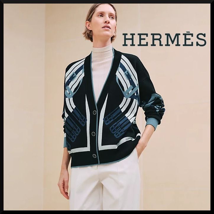 25新作 エルメス Toy Bit カーディガン (HERMES/カーディガン