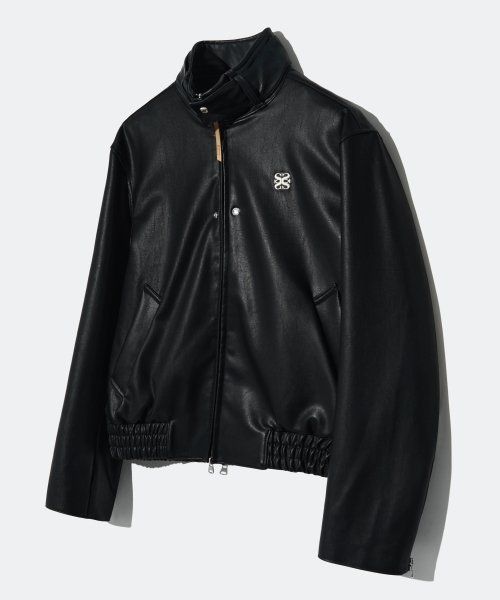 アウターその他 SATUR Leche leather zip-up jacket classic black SA241UJP16BK SATUR Leche leather zip-up jacket classic black SA241UJP16BK