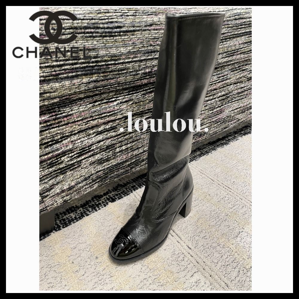 楽天市場】【広尾店】美品 シャネル CHANEL ロングブーツ カーフ