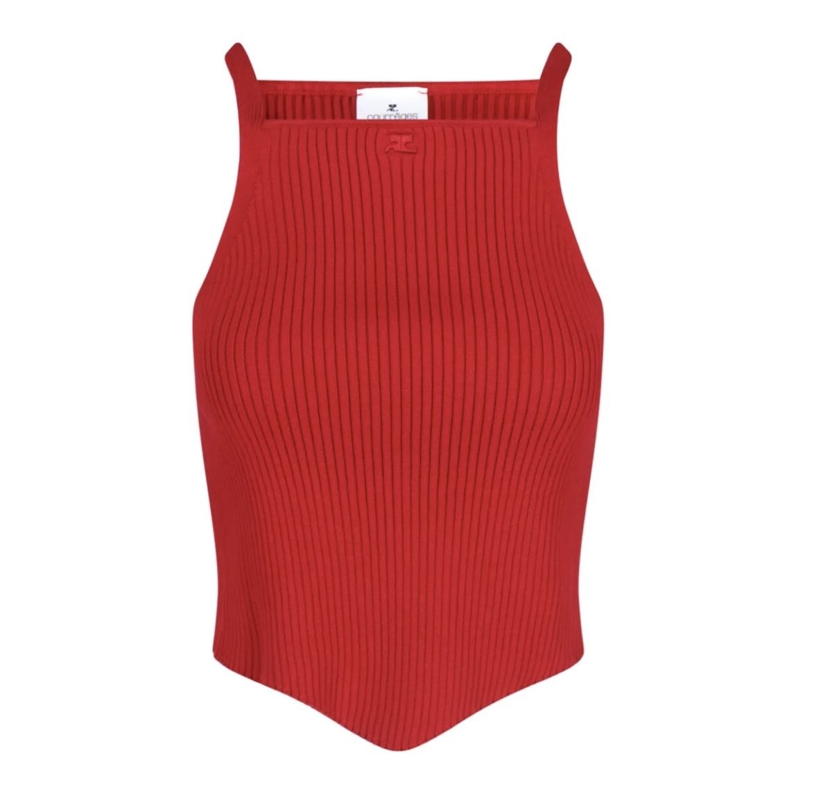 クレージュ courreges Courreges タンクトップ POINTY RIB KNIT