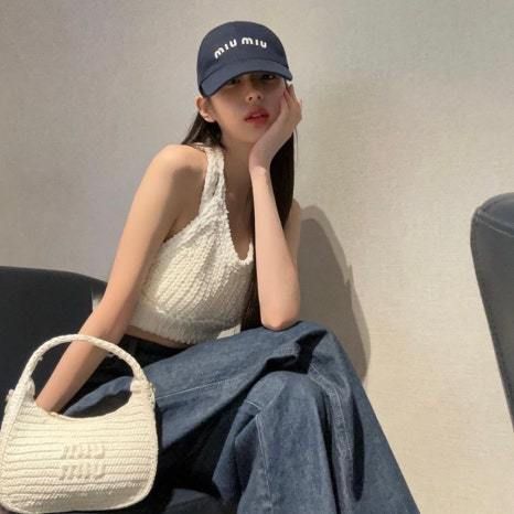 ☆MIUMIU☆ IVE着用 Baseball Cap キャップ帽☆ (MiuMiu
