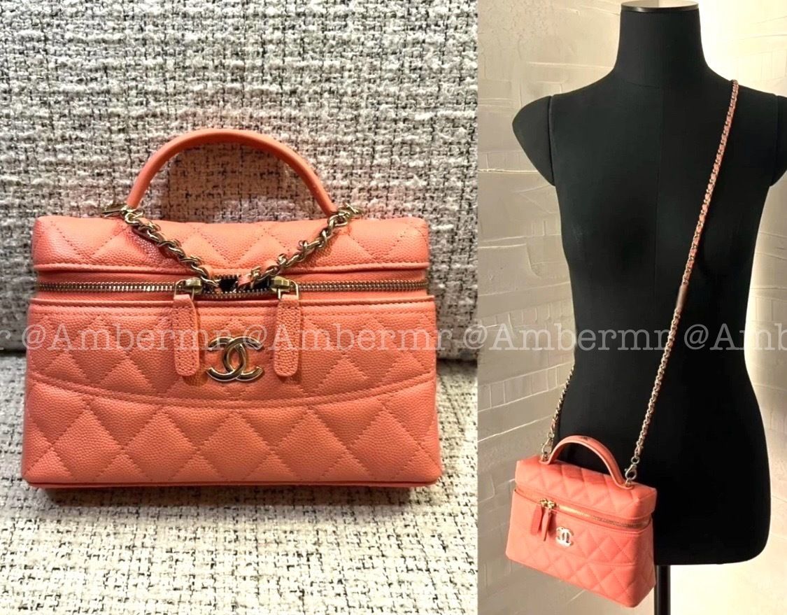 25C CHANEL チェーンクラッチ ジップタイプのバニティケース