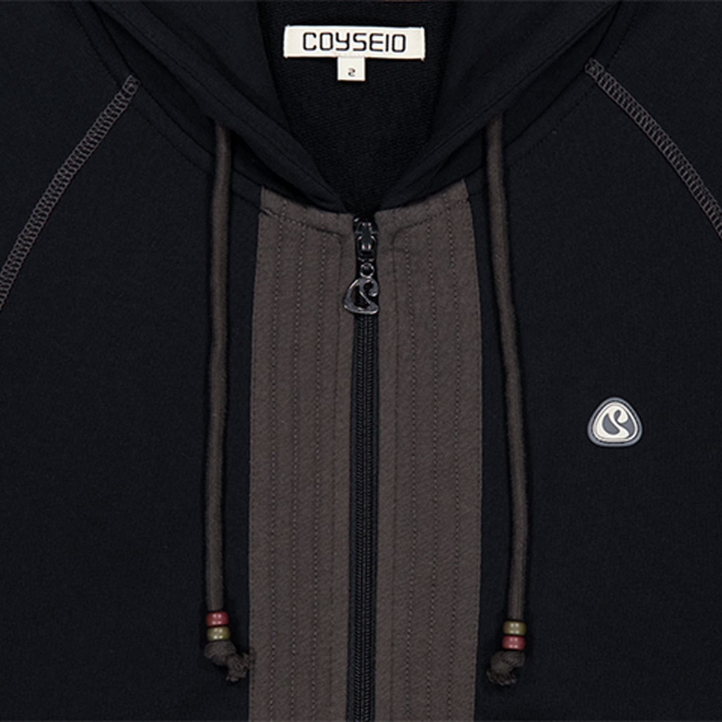 COYSEIO】PUCKERING HOOD ZIP-UP (2COLORS) R4488 (COYSEIO
