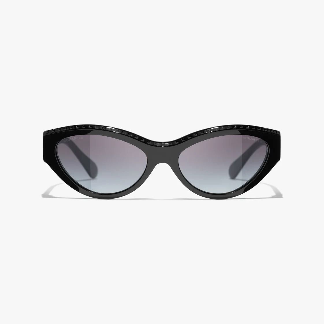 CHANEL キャットアイサングラス ブラック/ブルー - メルカリ