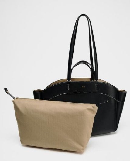 スペイン発送 ZARA ショッパーバッグ 上品カジュアル 定番人気！ スペイン発送 ZARA ショッパーバッグ ブラック 上品カジュアル