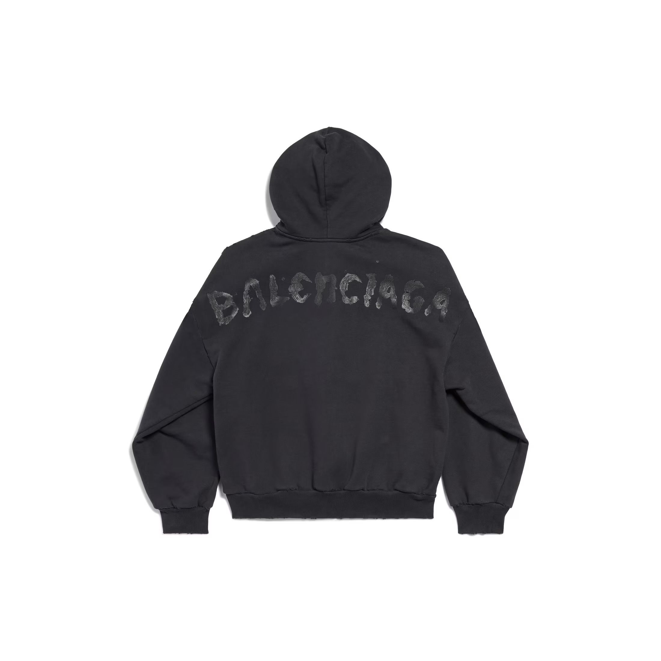 【25SS】BALENCIAGA ロゴ フーディ PAINTED ジップアップ 25SS】BALENCIAGA ロゴ フーディ PAINTED ジップアップ