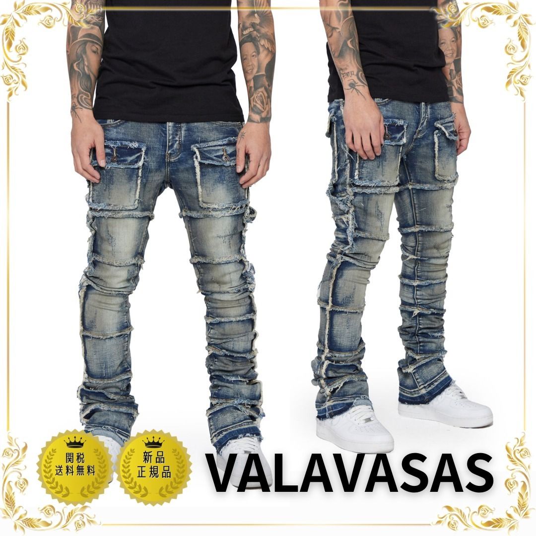【VALABASAS】PHOENIX スタック フレアジーンズ デニム 関送込 VALABASAS スタック ジーンズ PHOENIX 2.0○関送無料