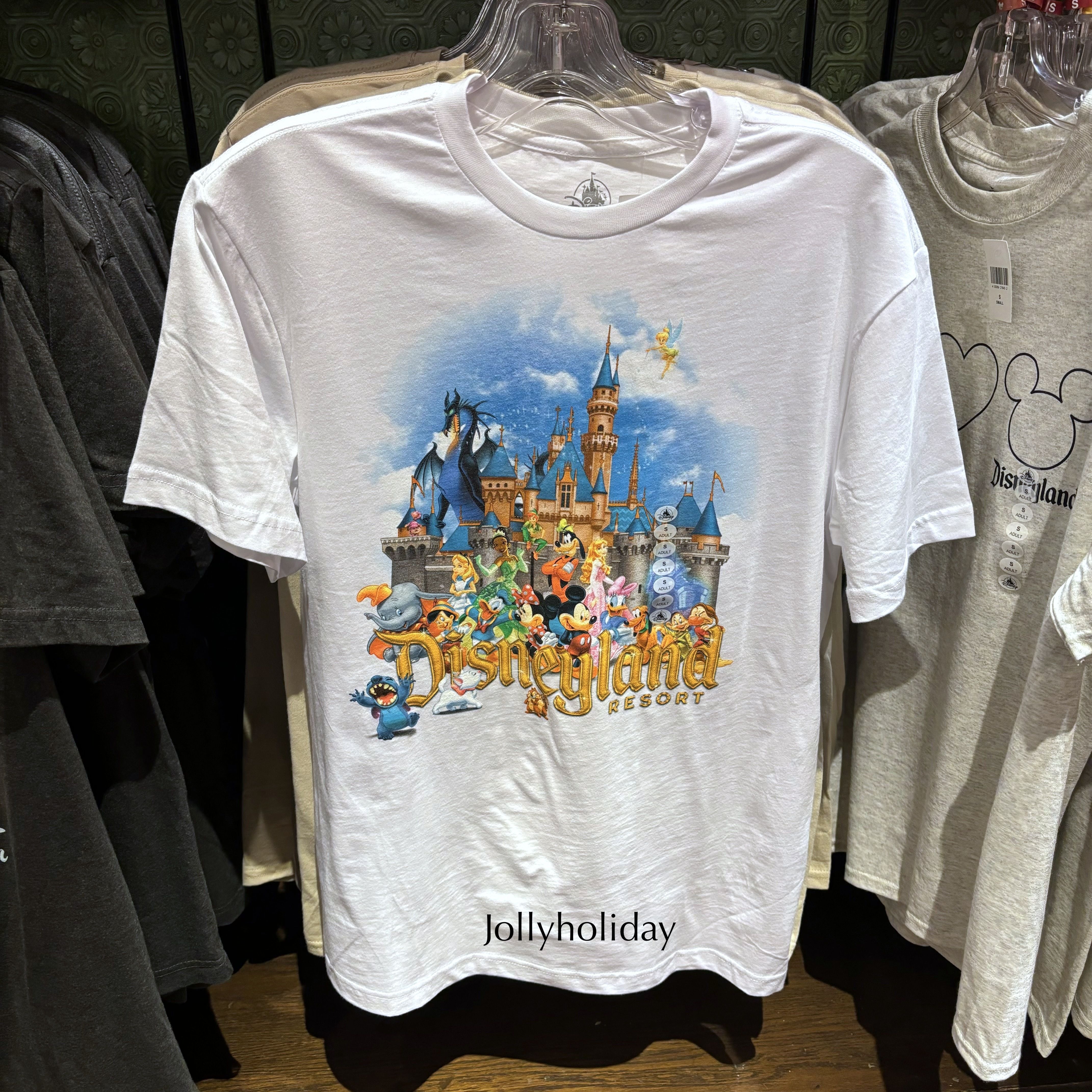 ☆Disneyland限定☆男女兼用 キャラクター集合柄Tシャツ (Disney
