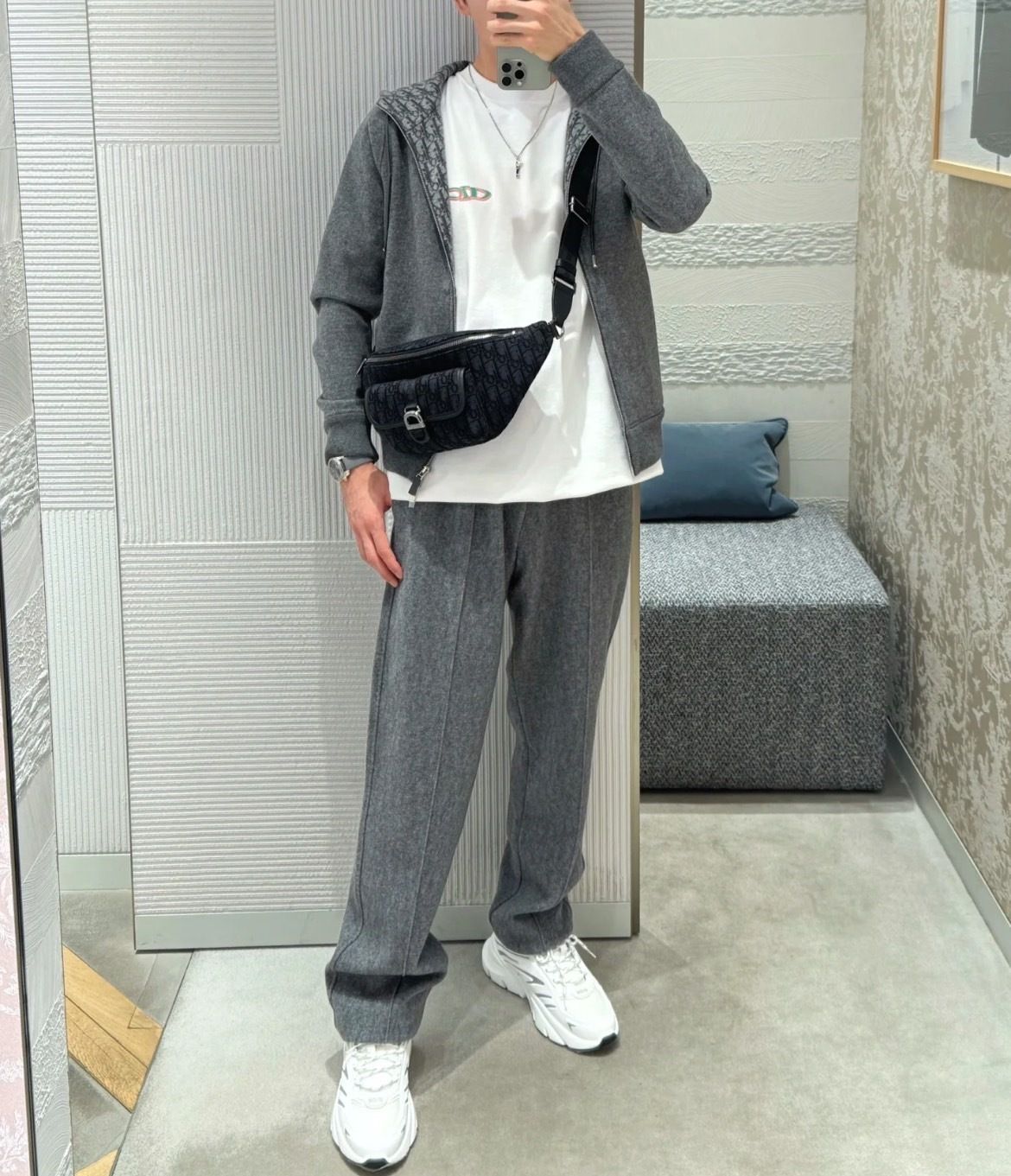 【モダンで実用的】Dior 8 ベルト バッグ オブリーグ ジャガード DIOR | Saddle ベルトバッグ ディオール オブリーク ジャカード