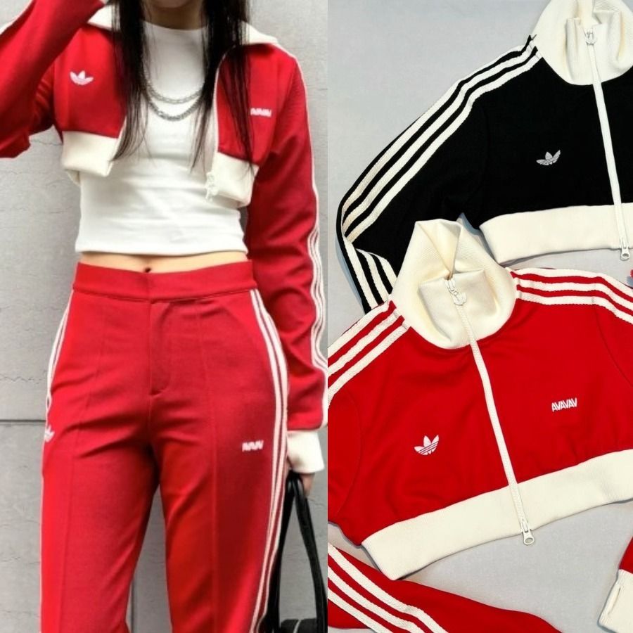 Jennie着用 !! adidas by Avavav クロップド トラックトップ