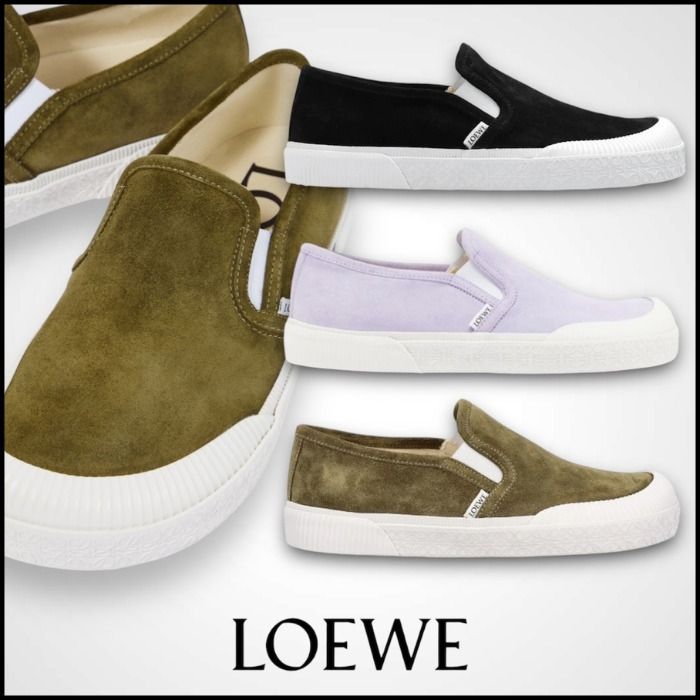 【LOEWE】テラ スエード スニーカー Terra Vulca lace-up sneaker in suede Gold - LOEWE