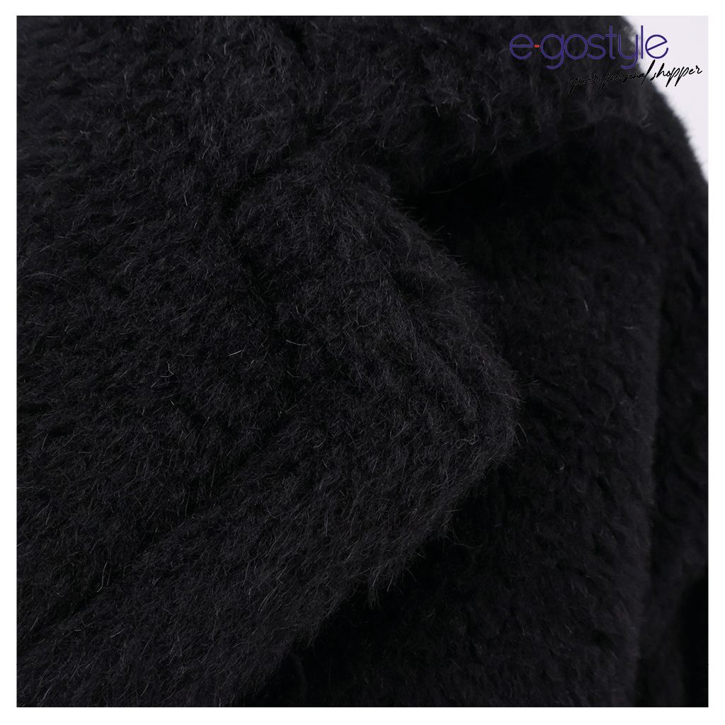 アウターその他 MAX MARA 'Oggeri' jacket Black  2511081061600 Oggeri alpaca fur and virgin wool jacket MAX MARA - Nugnes1920