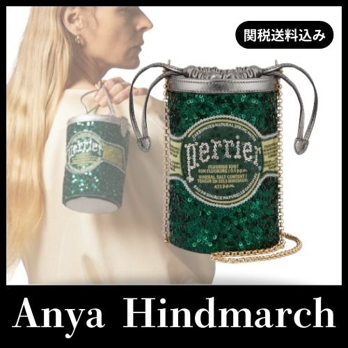 関税送料込み☆Anya Hindmarchミニバケットペリエボトルグリーン