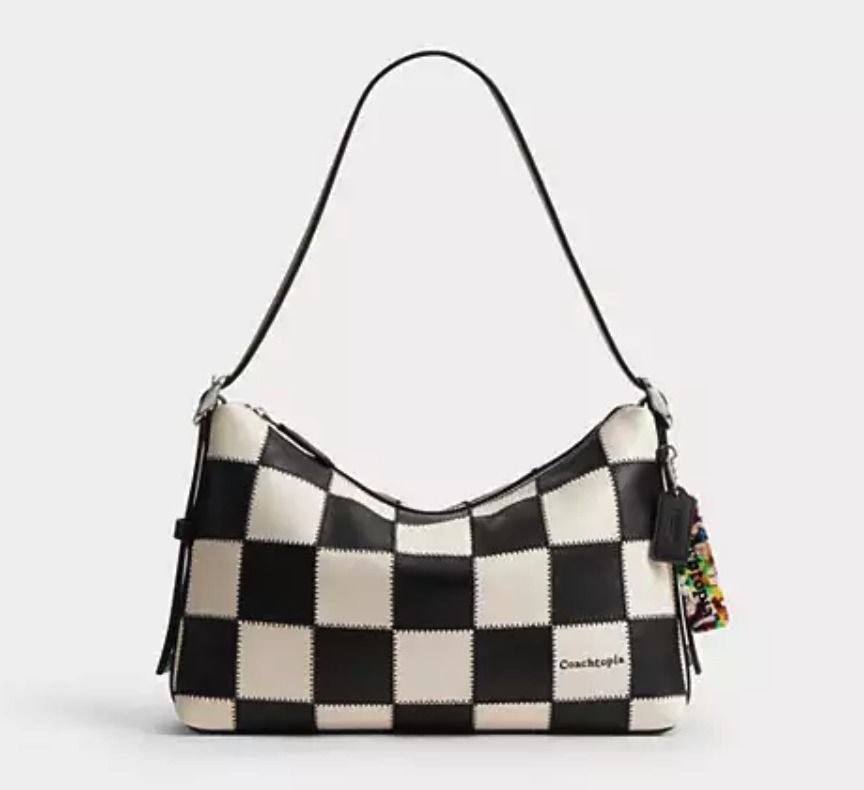 Alter/Ego Shoulder Bag In Checkerboard Upcrafted Leather