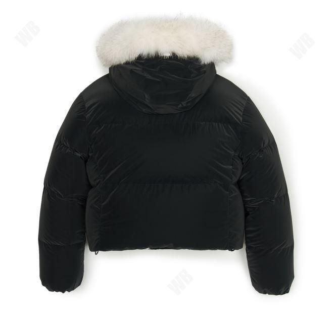 ★MLB Korea★W's Basic Glossy Hood FUR Crop Padding★ダウン MLB] W's Basic Glossy Fur Crop Padding ☆人気☆ (MLB Korea