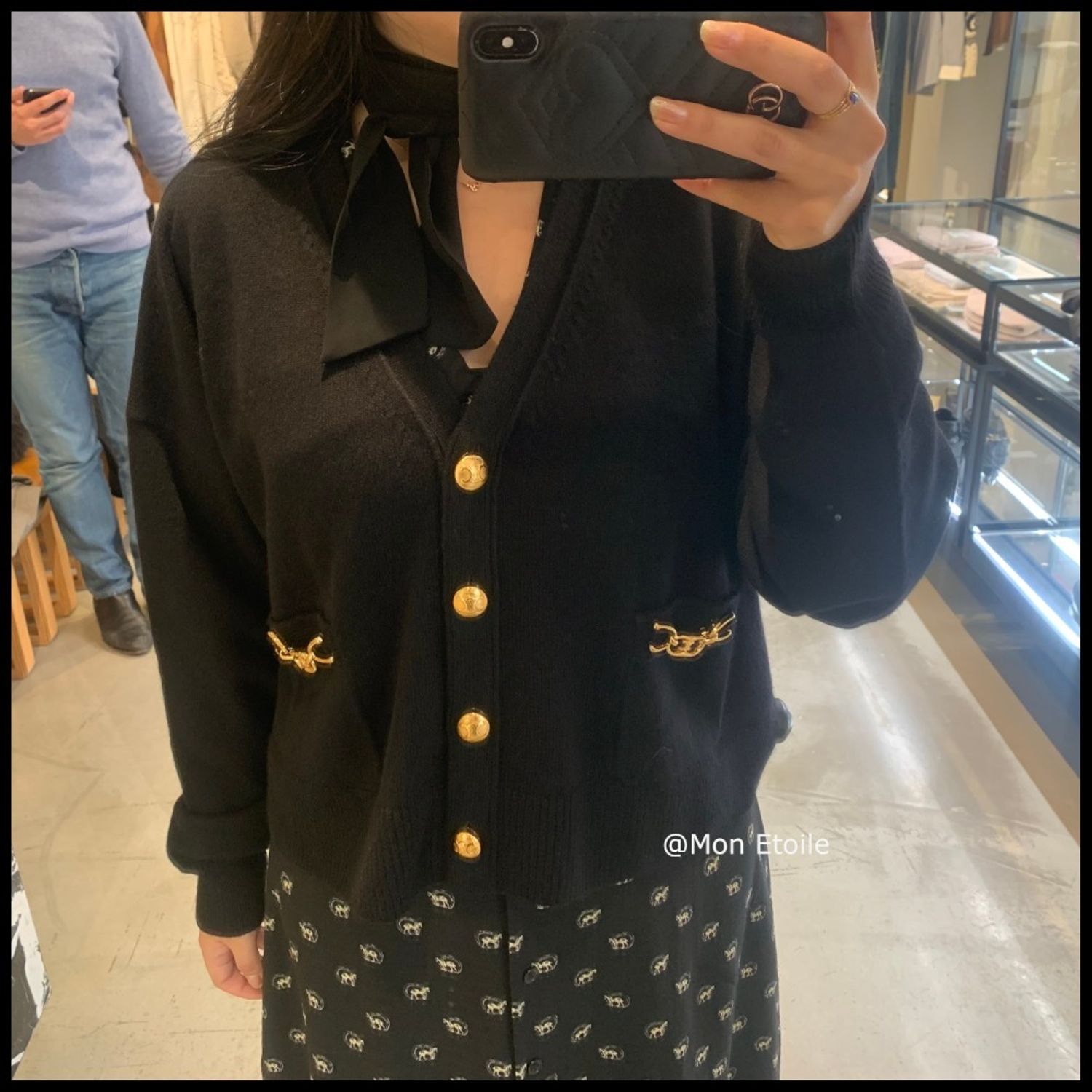 シックな二色展開】CELINE グルメット カーディガン (CELINE 