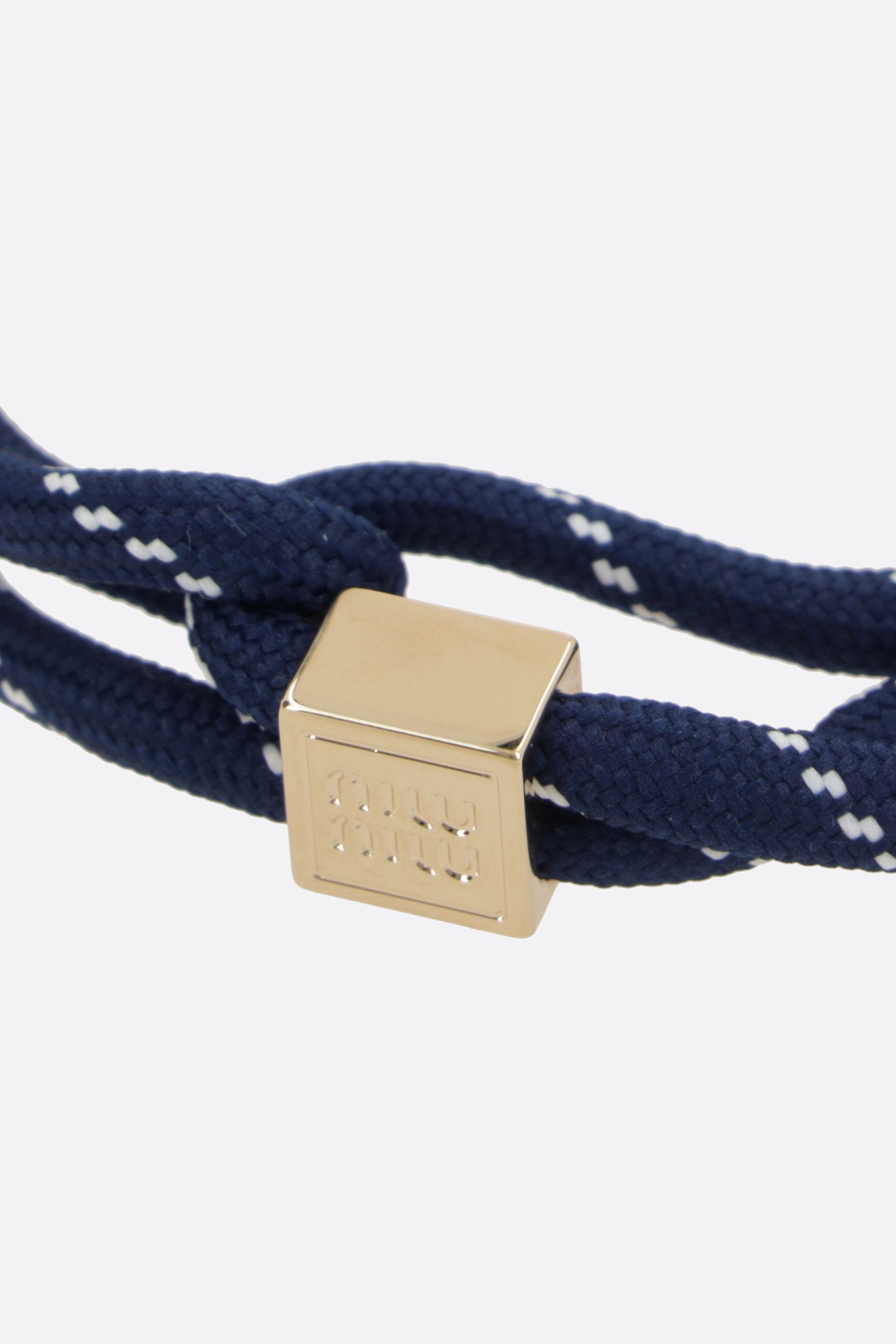 ブレスレット MiuMiu BRACELET (5IB5383L74 F0002) Miu Miu Cord And Nylon Bracelet (MiuMiu/ブレスレット