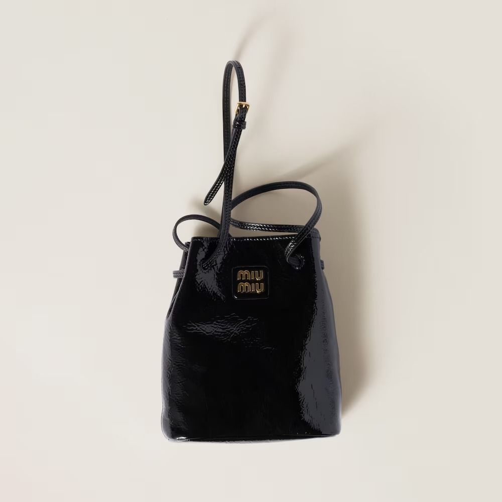 ☆MiuMiu☆ナプラック パテント レザーポーチ 正規品 Miu Miu】ナプラックパテントレザー ポーチ