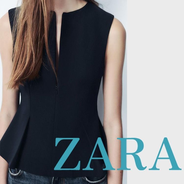 新品未使用 ザラ ZARA ダーツ入り ペプラム トップス - メルカリ