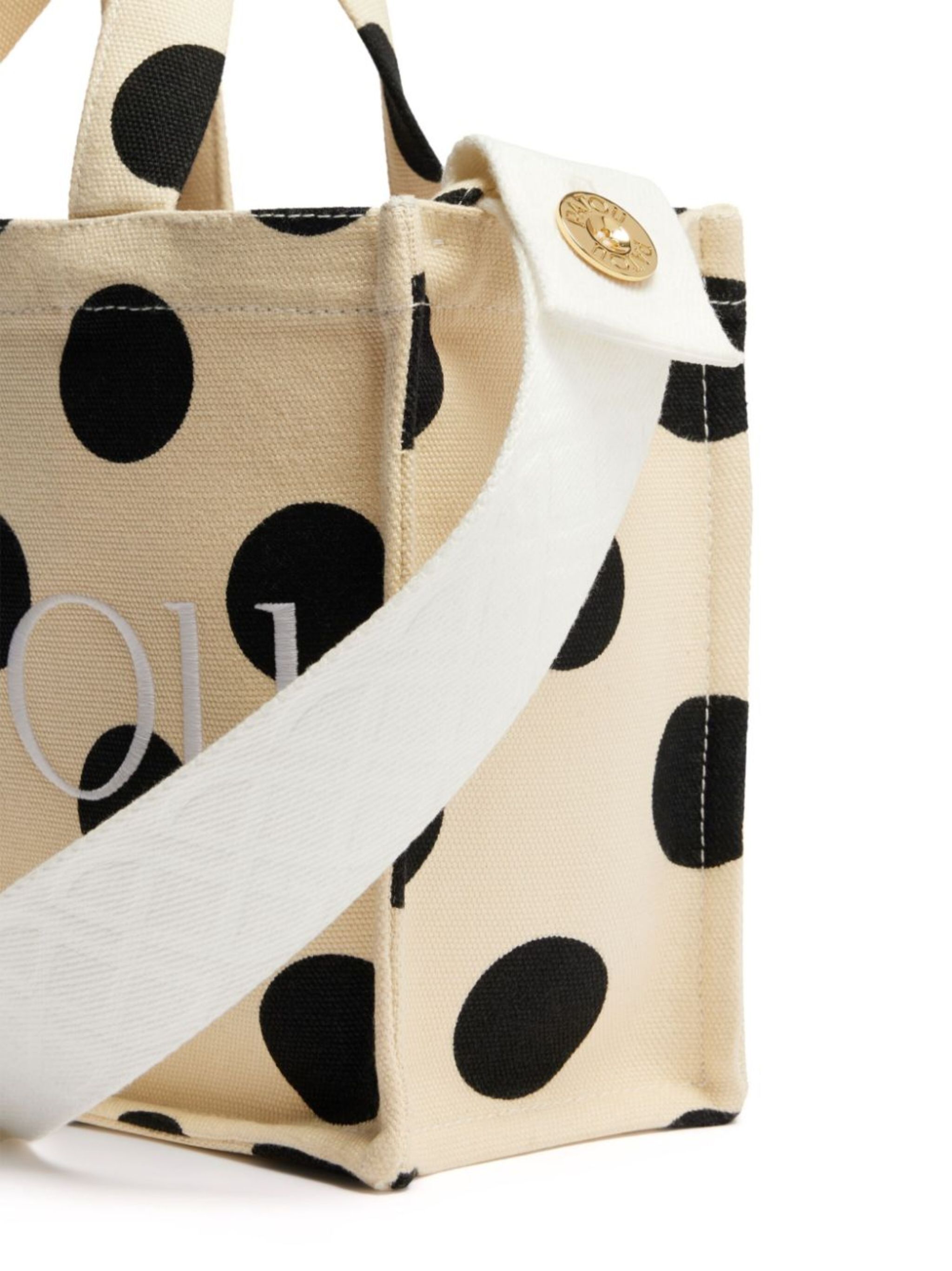 関税送料込☆【PATOU】パトゥ キャンバストート スモール ドット
