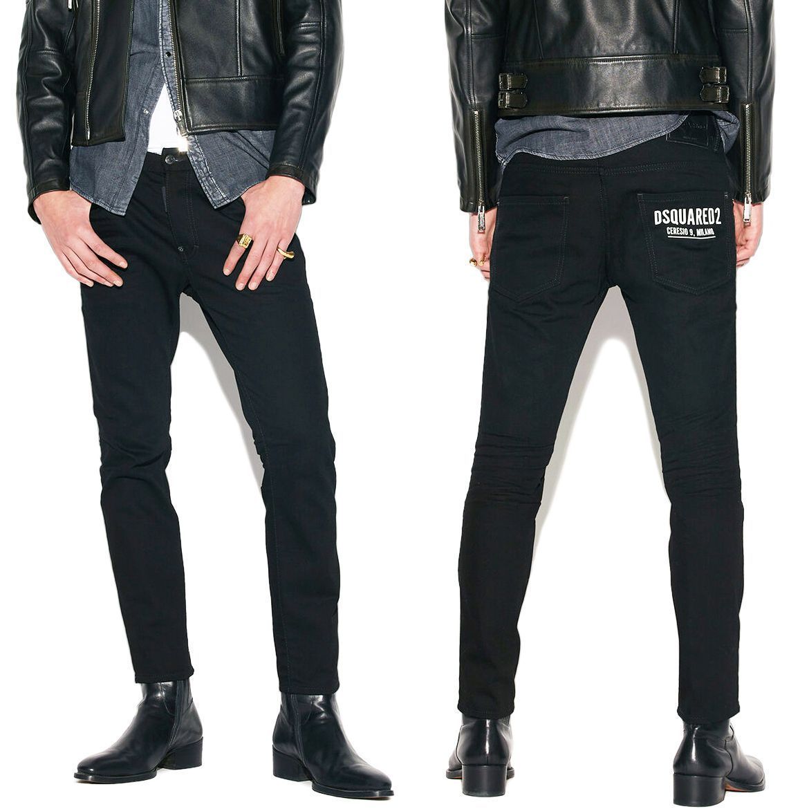 DSQUARED2 ディースクエアード 大人気ブラックデニム (D DSQUARED2 ディースクエアード 大人気ブラックデニム (D