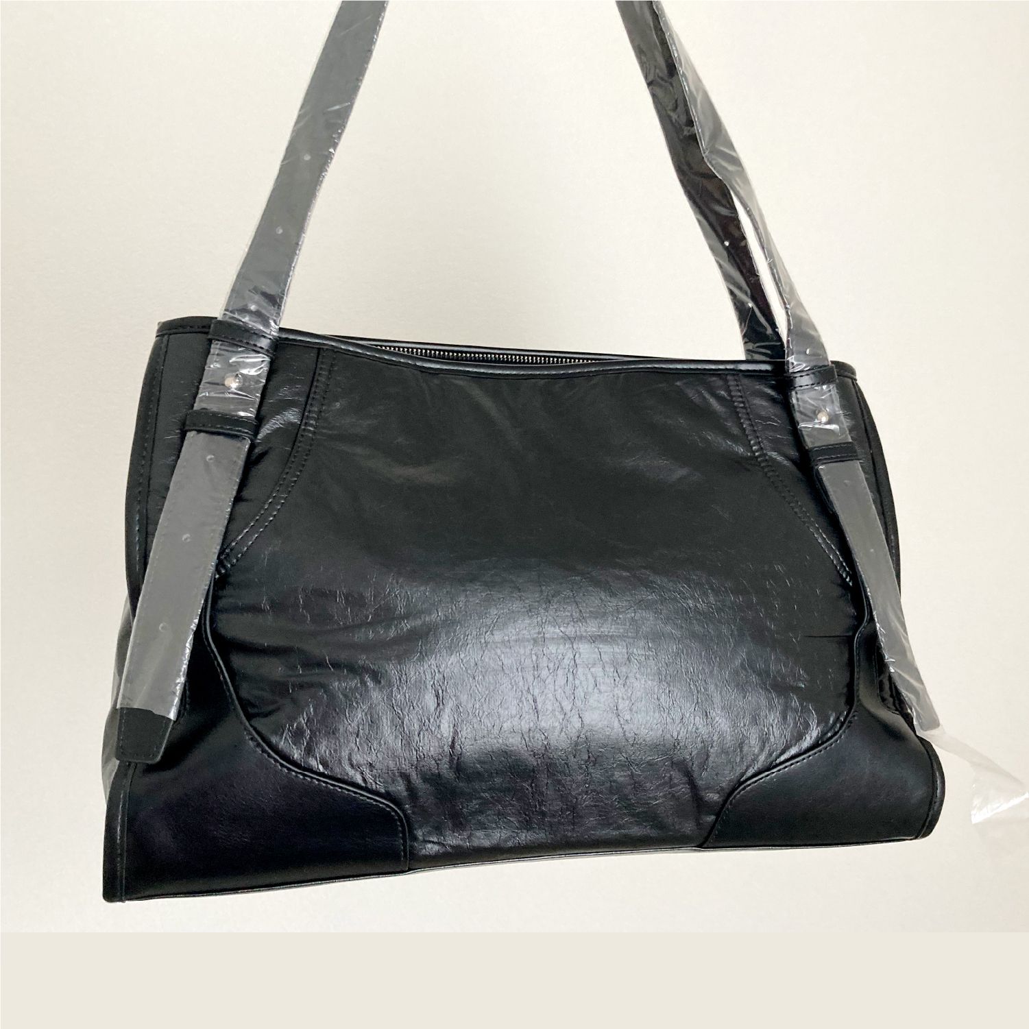 ショルダーバッグ・ポシェット [MATINKIM]nylon two way big bag in black org.jpg