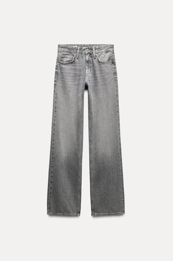 スペイン発送 ZARA TRF ストラスミディアムライズジーンズ 新作 TRF ミニバルーン ミッドライズジーンズ - ライトブルー | ZARA