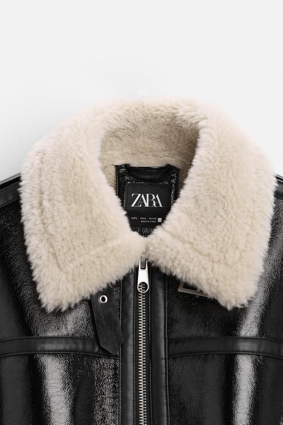 ZARA】フェイクレザー ジャケット 3548/705/800 (ZARA/レザー