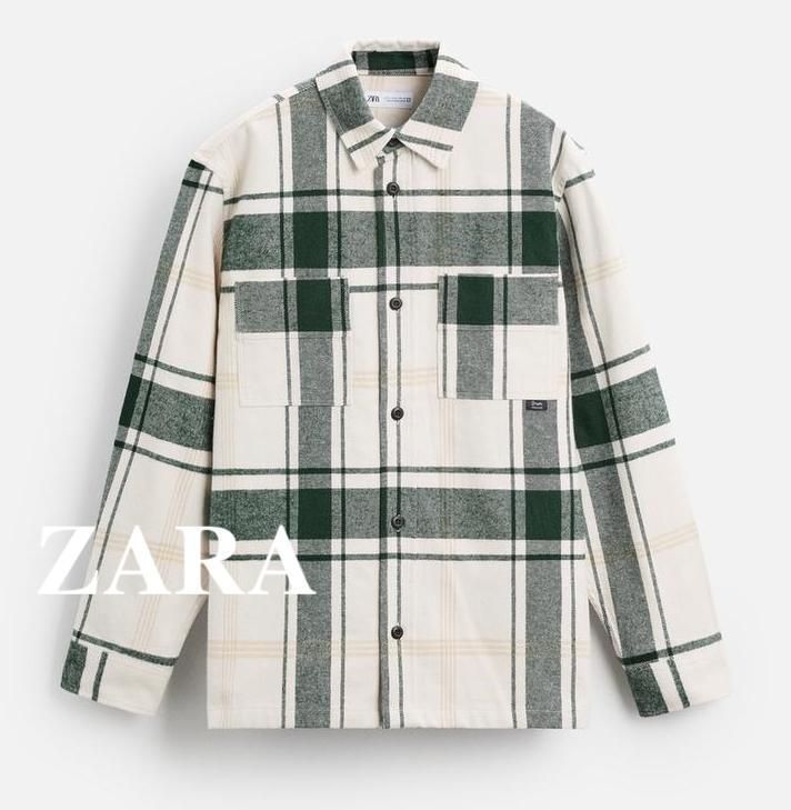 【ZARA】チェック フランネル シャツ チェック フランネル シャツ - ブラック | ZARA Japan / 日本