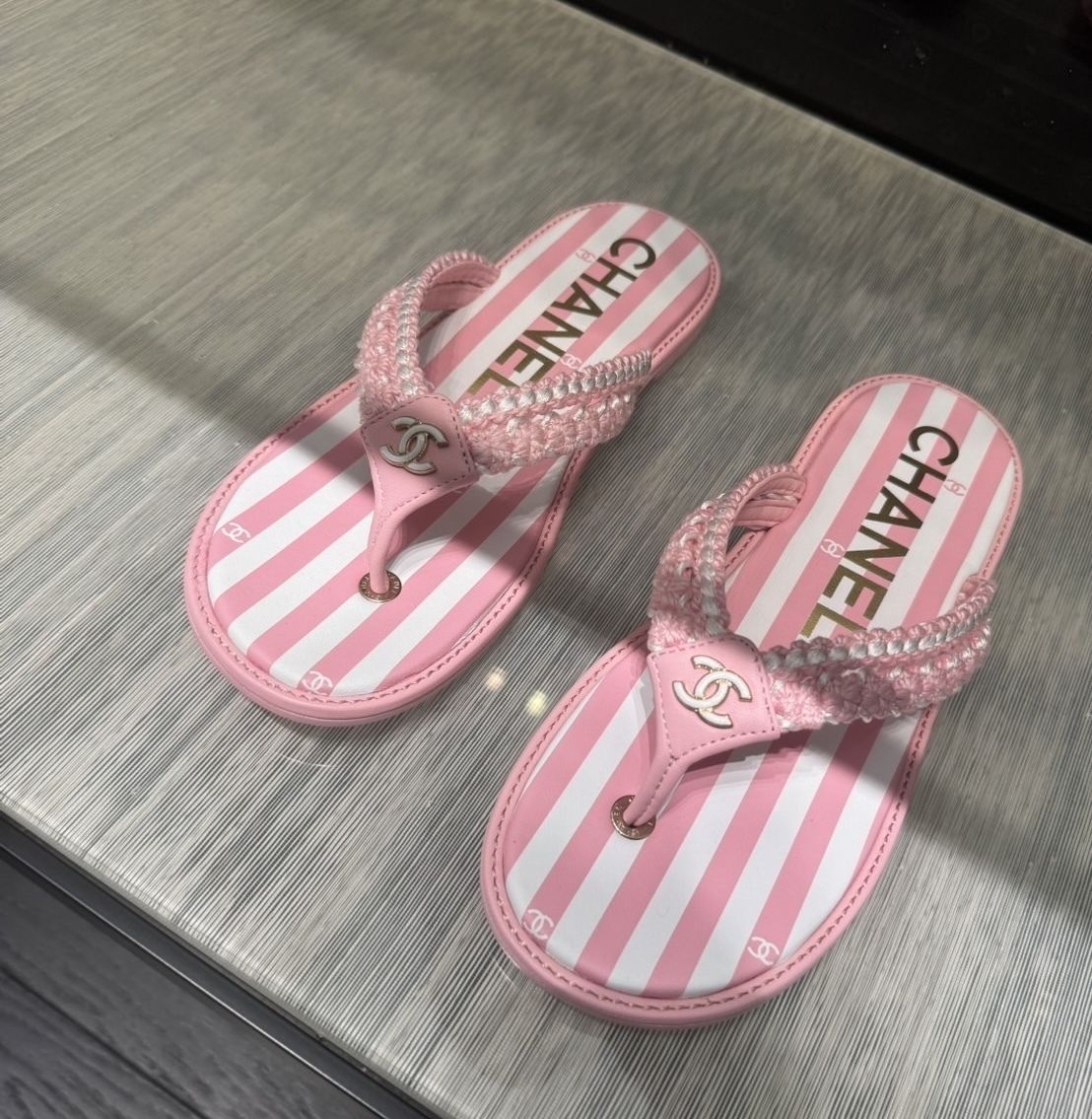 【編み込みデザインが可愛い♡】CHANEL サンダル 25S スタイルUP☆CUTE♡25S】CHANEL サンダル