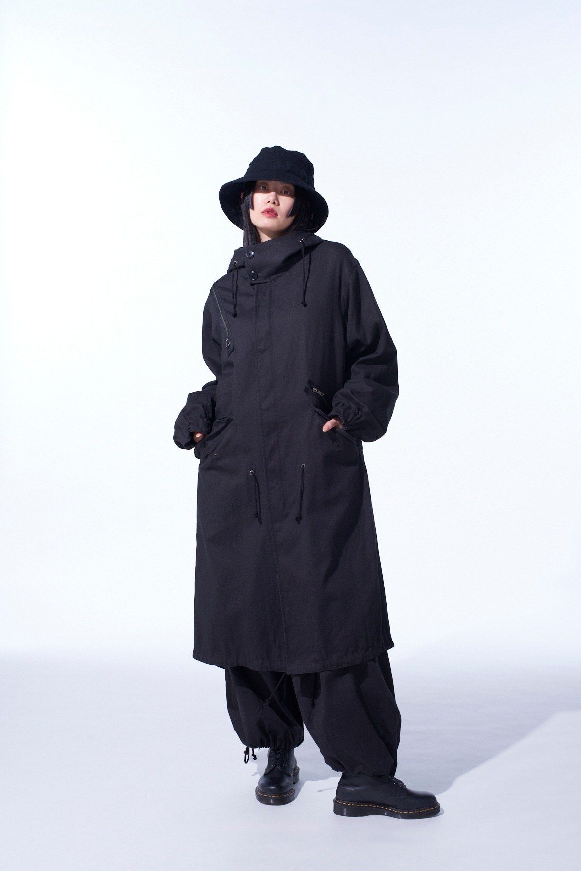 ヨウジヤマモト】COTTON DRILL ZIPPER MODS COAT (Yohji
