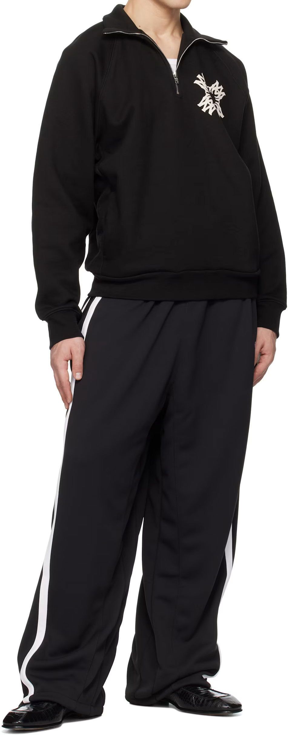 AMIRI MA Quad ハーフジップ コットン スウェットシャツ (AMIRI