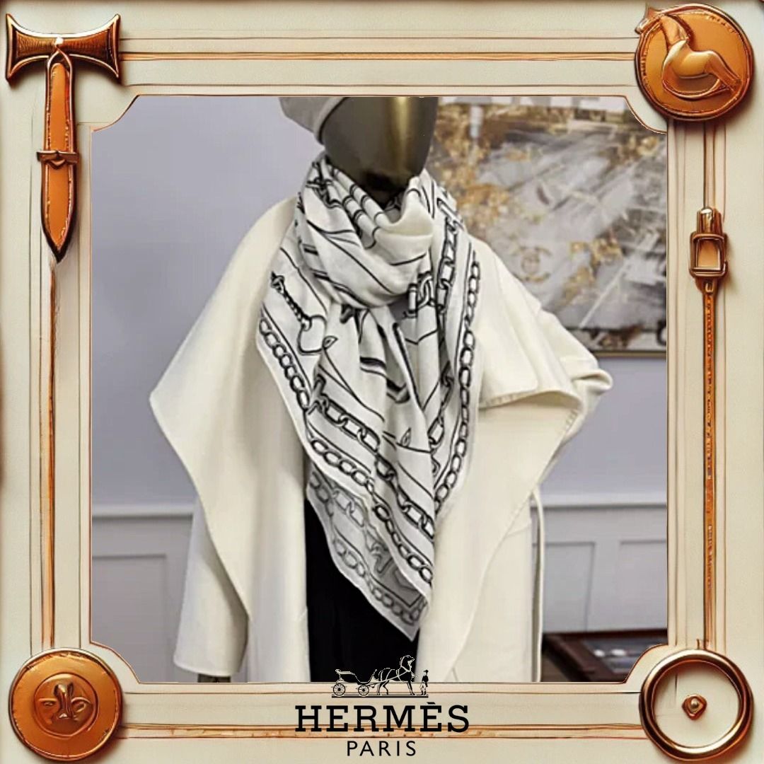 スタイルに個性を宿す一枚☆ HERMES カレイドスコープ ショール
