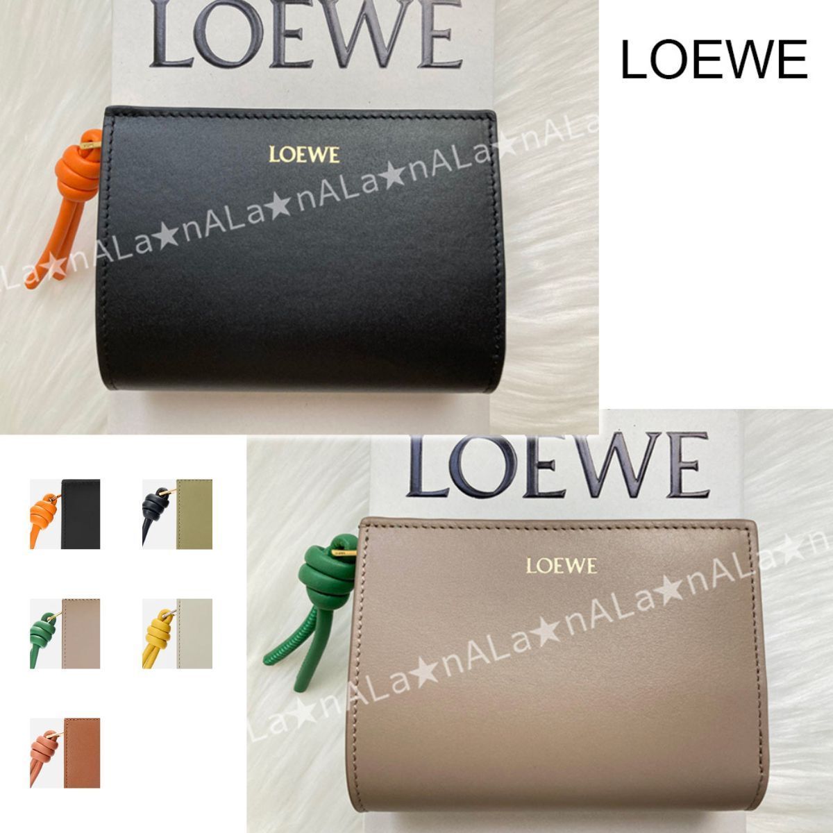 絶対一番安い LOEWE ロエベ (LOEWE/折りたたみ ウォレット コンパクト ノット 小物