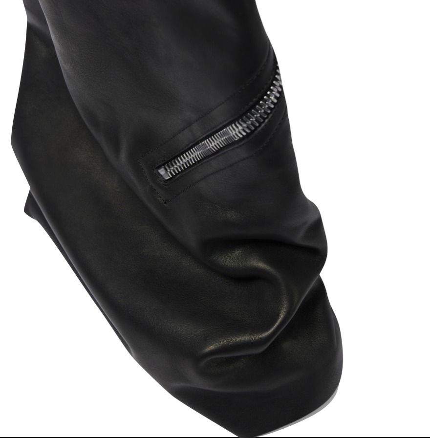 RICK OWENS】カーゴフレアレザーニーハイブーツ (RICK OWENS