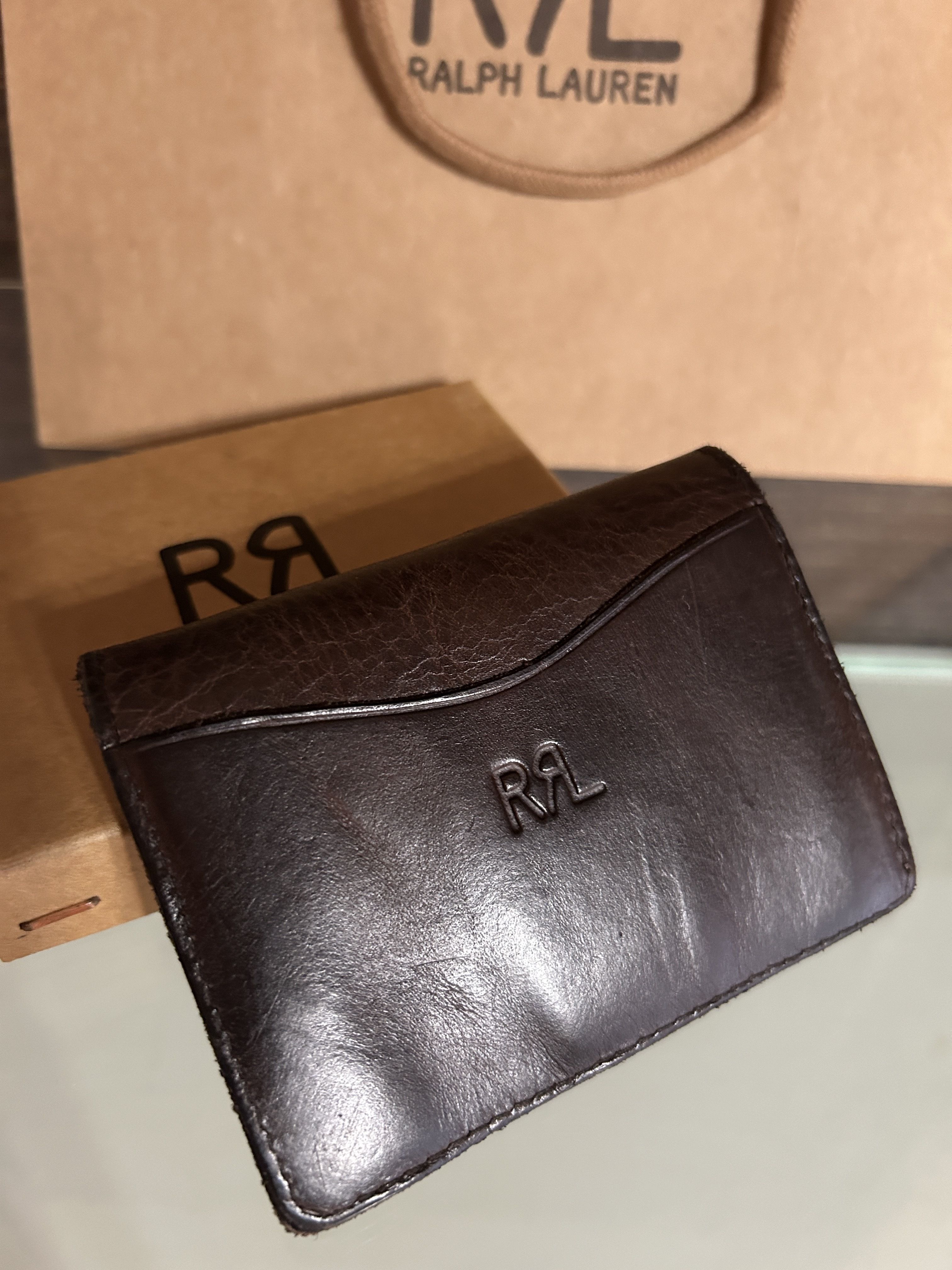 ギフトに【RRL ダブルアールエル】レザー カード ケース (RRL