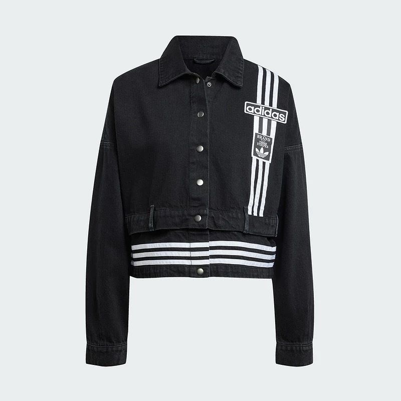 韓国人気 [アディダス] デニムジャケット スカイブルー (adidas