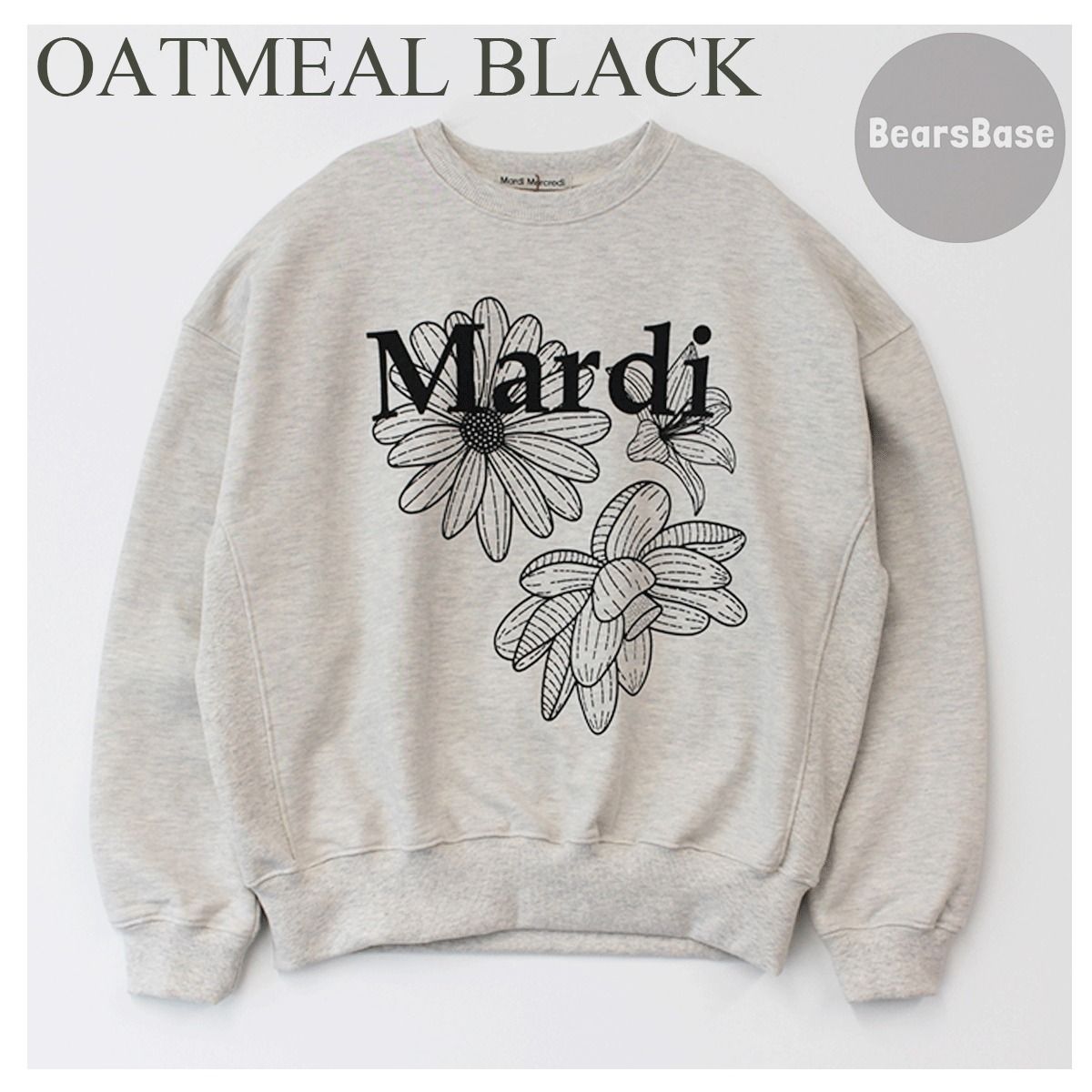 MARDI MERCREDI SWEATSHIRT TRIPLE FLOWER 5BNY155 (Mardi