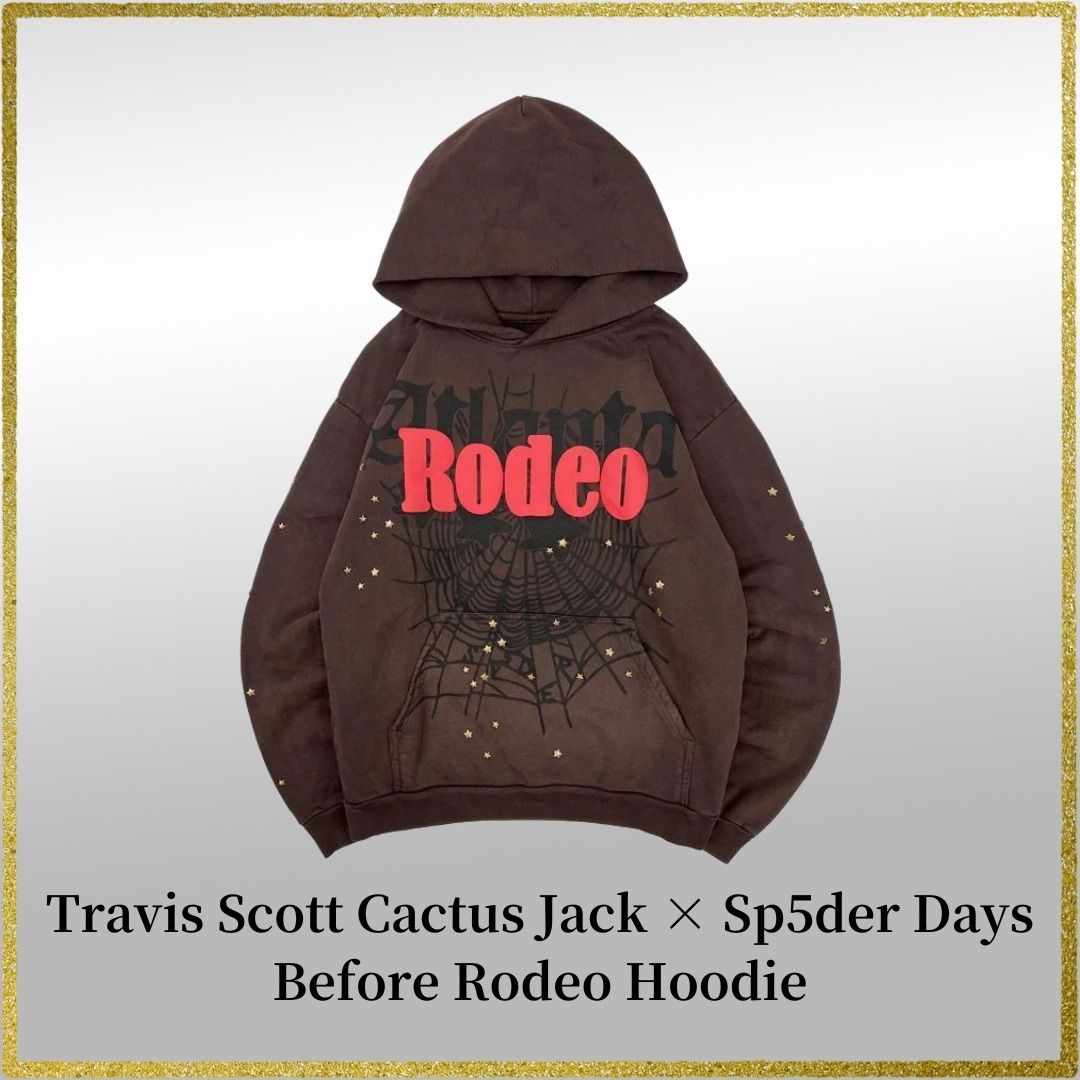 【希少】Travis Scott Cactus Jack × Sp5der Hoodie Hoodie Travis Scott Cactus Jack x Sp5der Days Before Rodeo Black
