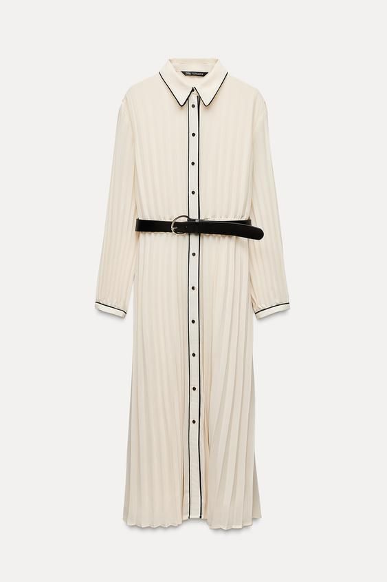 最新デザインの プリーツ ワンピース zara S ワンピース